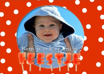 uitnodiging kinderfeestje met ijsletters